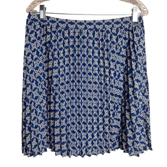 J. Crew Blue and White Smocked Bubble Mini Skirt - Picture 5 of 14